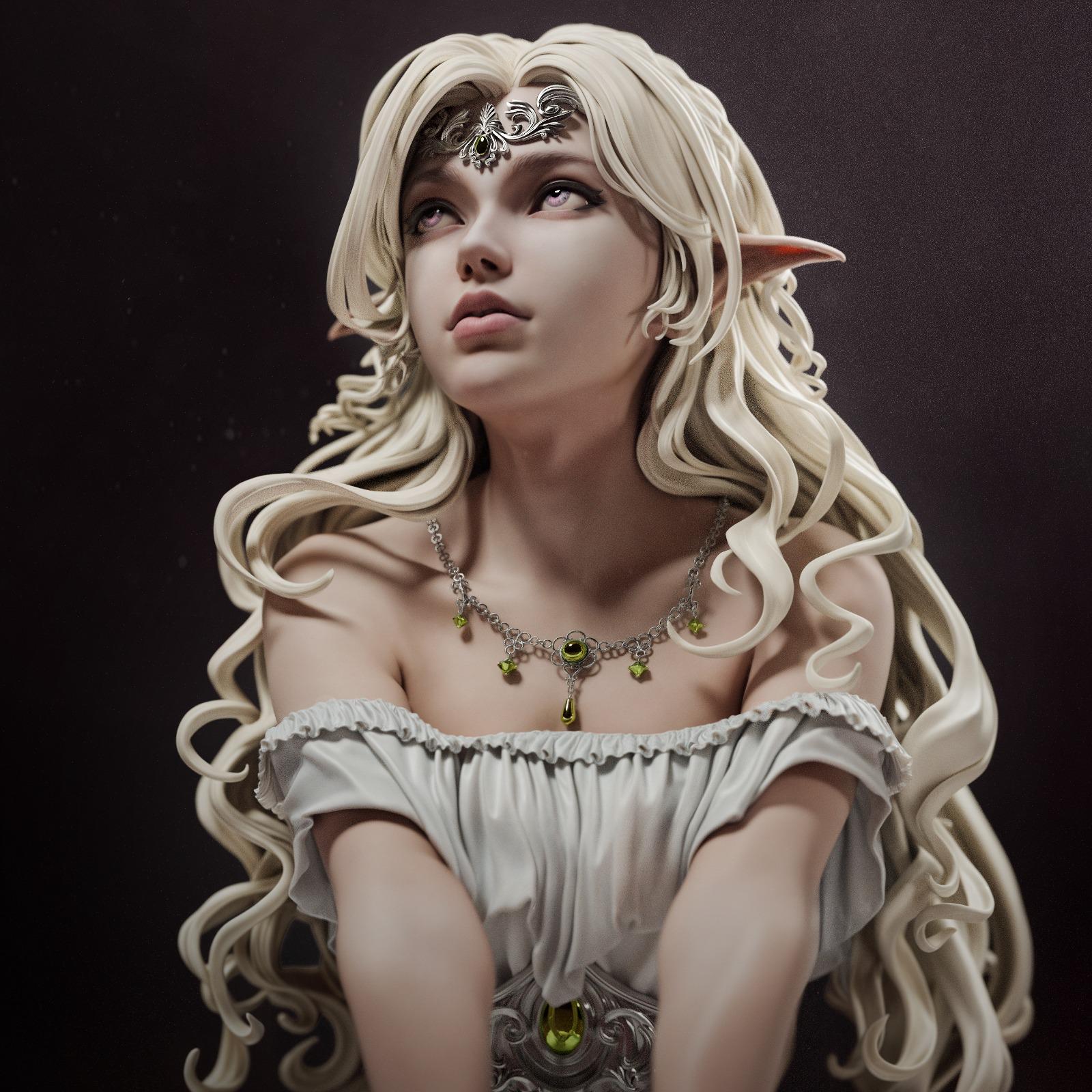 1:12 Elf Princess | Resin Garage Kit Sculpture Anime Video Game Fan Art Statue | CA 3D Studios