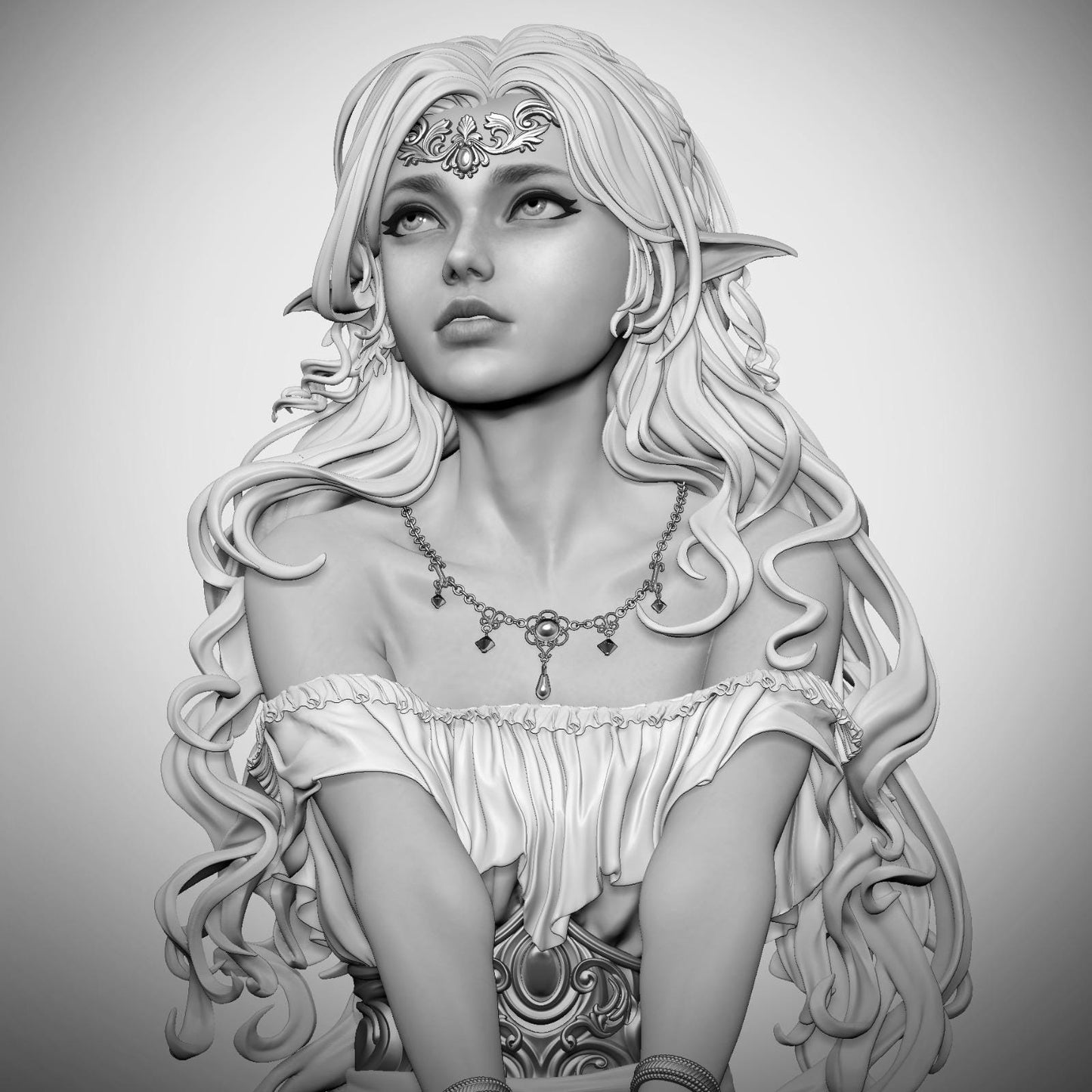 1:12 Elf Princess | Resin Garage Kit Sculpture Anime Video Game Fan Art Statue | CA 3D Studios