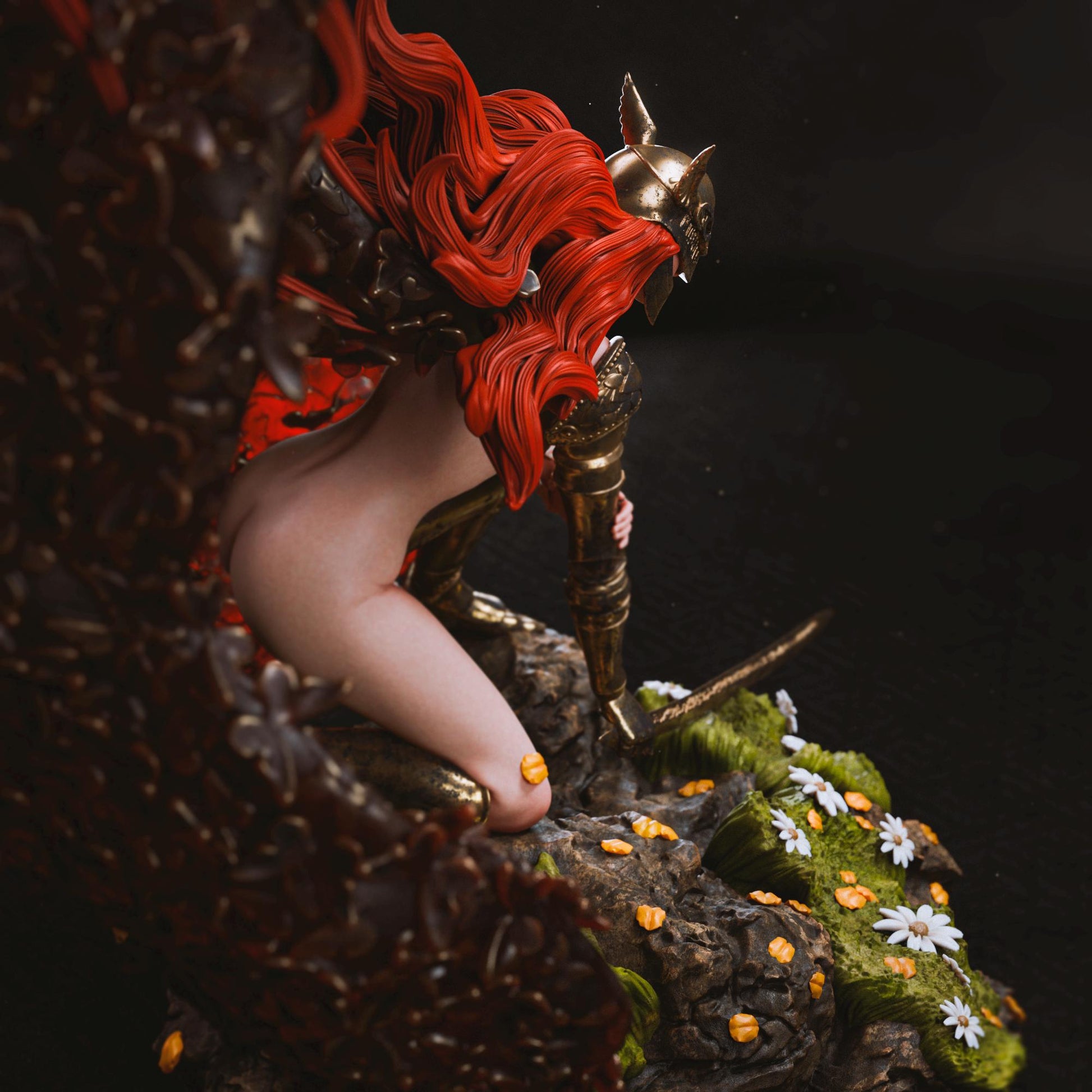 1:12 Rotting Scarlet Demigoddess | Resin Garage Kit Sculpture Anime Video Game Fan Art Statue | CA 3D Studios