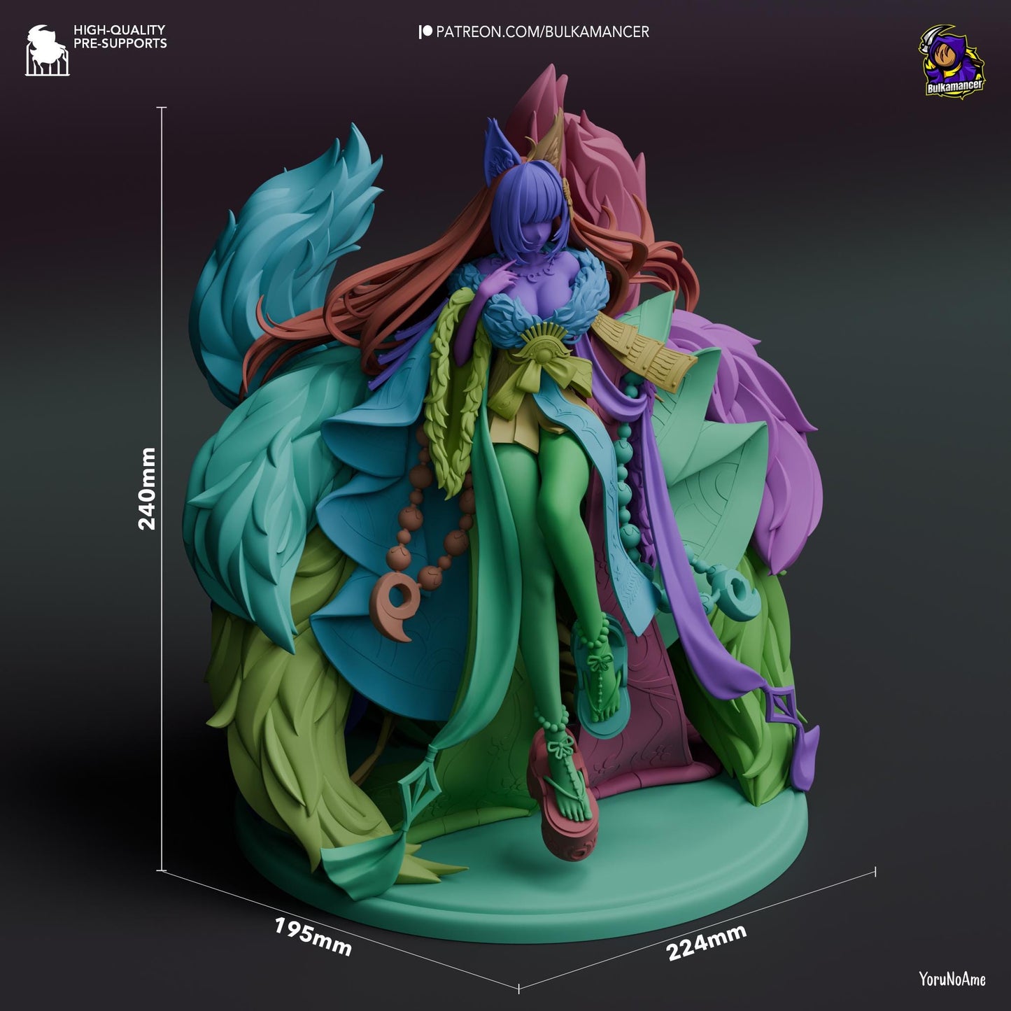 Aloof Kitsune | Resin Garage Kit Sculpture Anime Video Game Fan Art Statue | Bulkamancer Sculpts