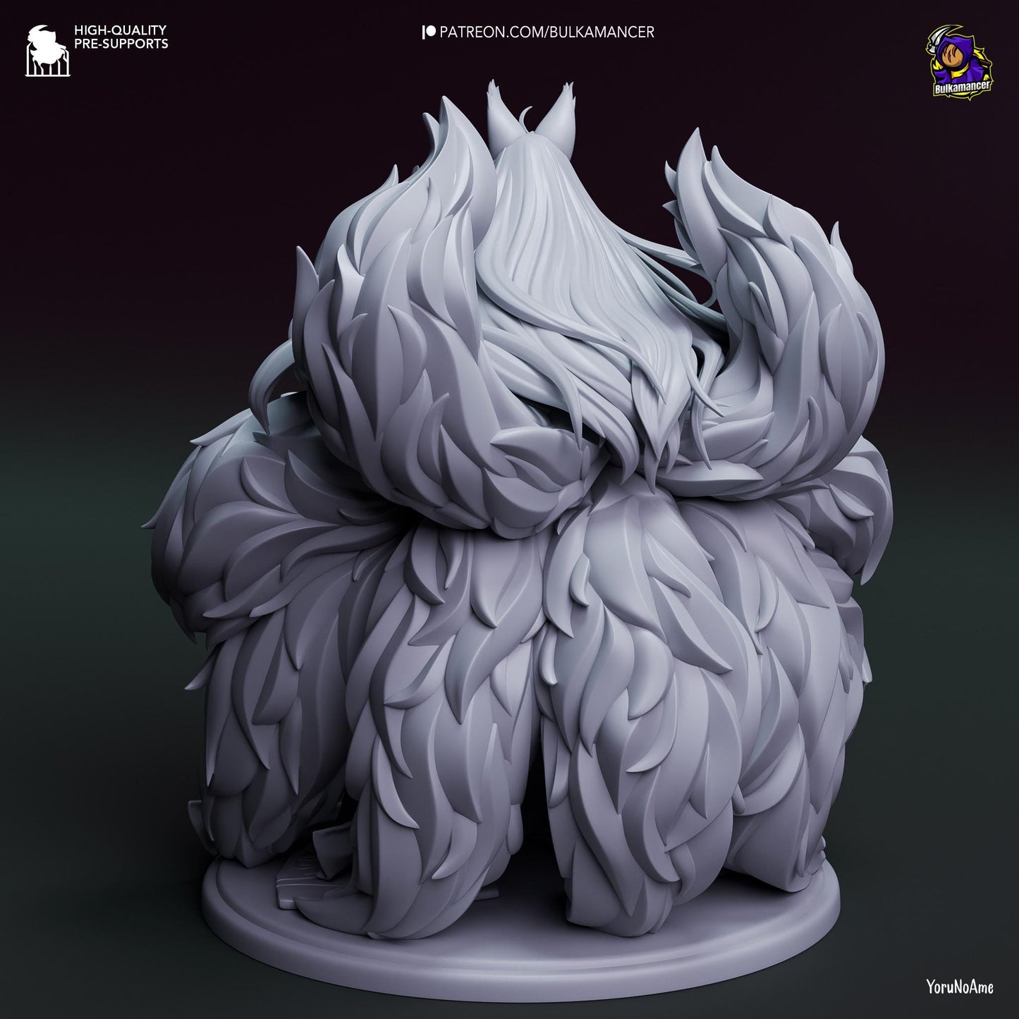 Aloof Kitsune | Resin Garage Kit Sculpture Anime Video Game Fan Art Statue | Bulkamancer Sculpts