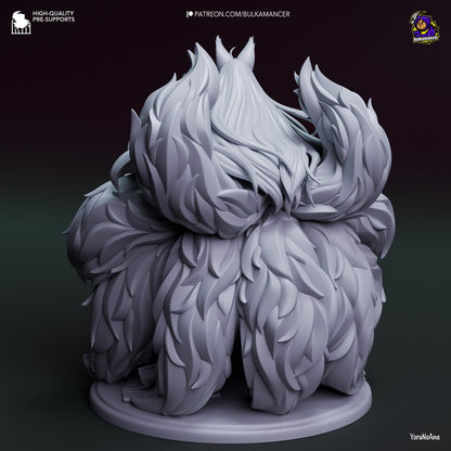 Aloof Kitsune | Resin Garage Kit Sculpture Anime Video Game Fan Art Statue | Bulkamancer Sculpts