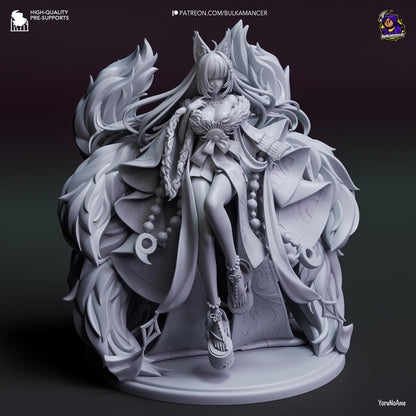 Aloof Kitsune | Resin Garage Kit Sculpture Anime Video Game Fan Art Statue | Bulkamancer Sculpts