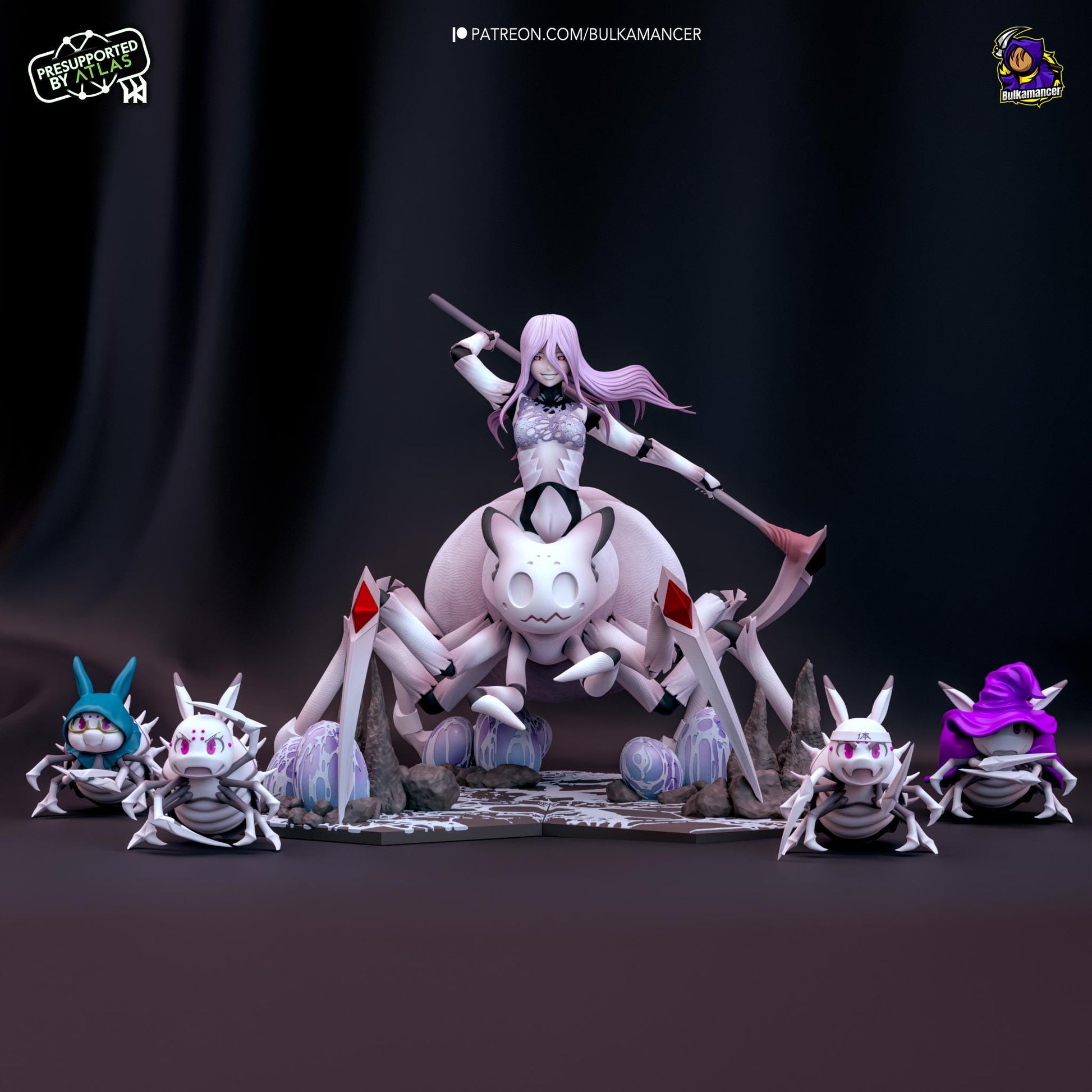 Arachne and Her Children | Resin Garage Kit Sculpture Anime Video Game Fan Art Statue | Bulkamancer Sculpts