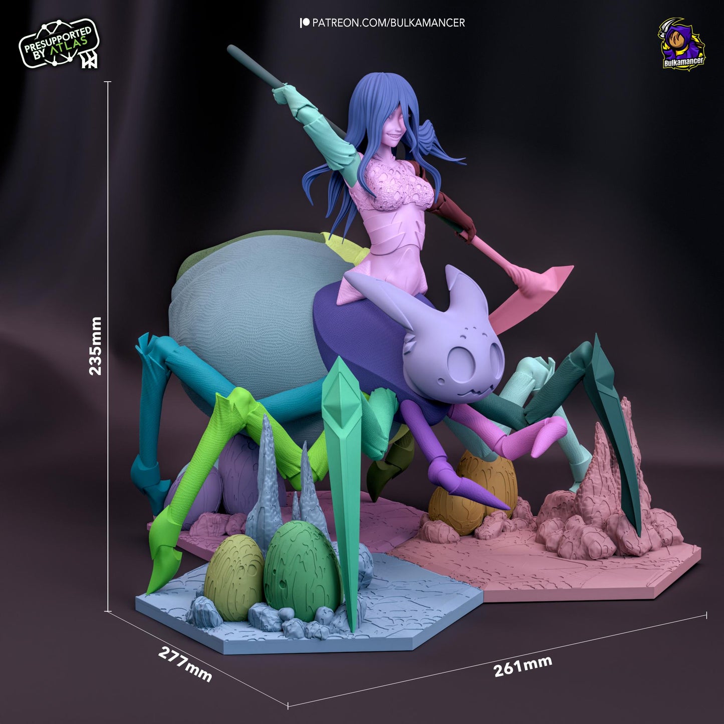Arachne and Her Children | Resin Garage Kit Sculpture Anime Video Game Fan Art Statue | Bulkamancer Sculpts