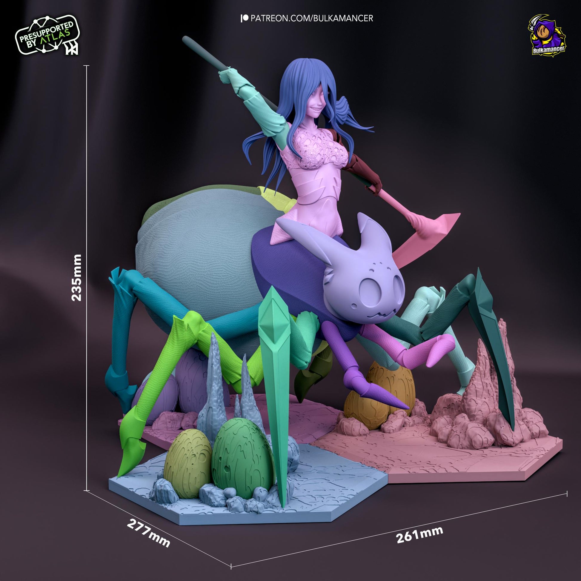 Arachne and Her Children | Resin Garage Kit Sculpture Anime Video Game Fan Art Statue | Bulkamancer Sculpts