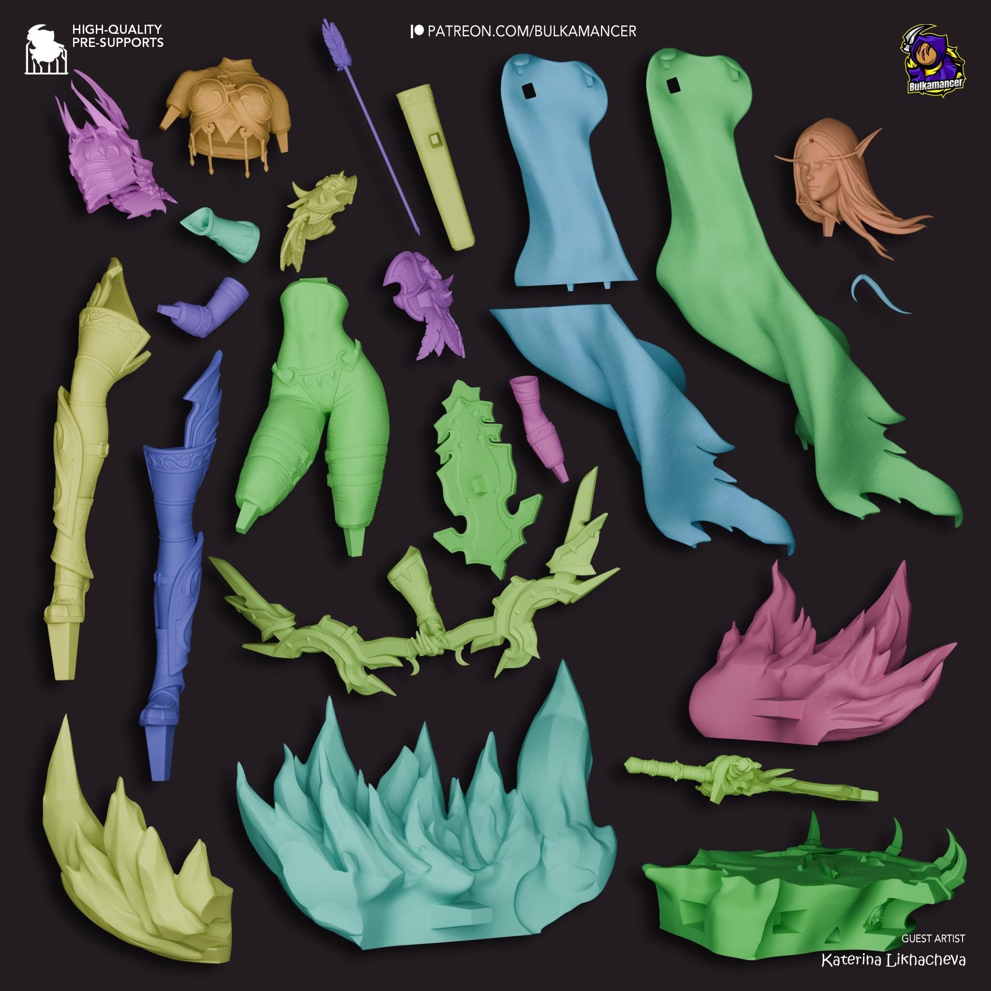 Banshee Queen | Resin Garage Kit Sculpture Anime Video Game Fan Art Statue | Bulkamancer Sculpts