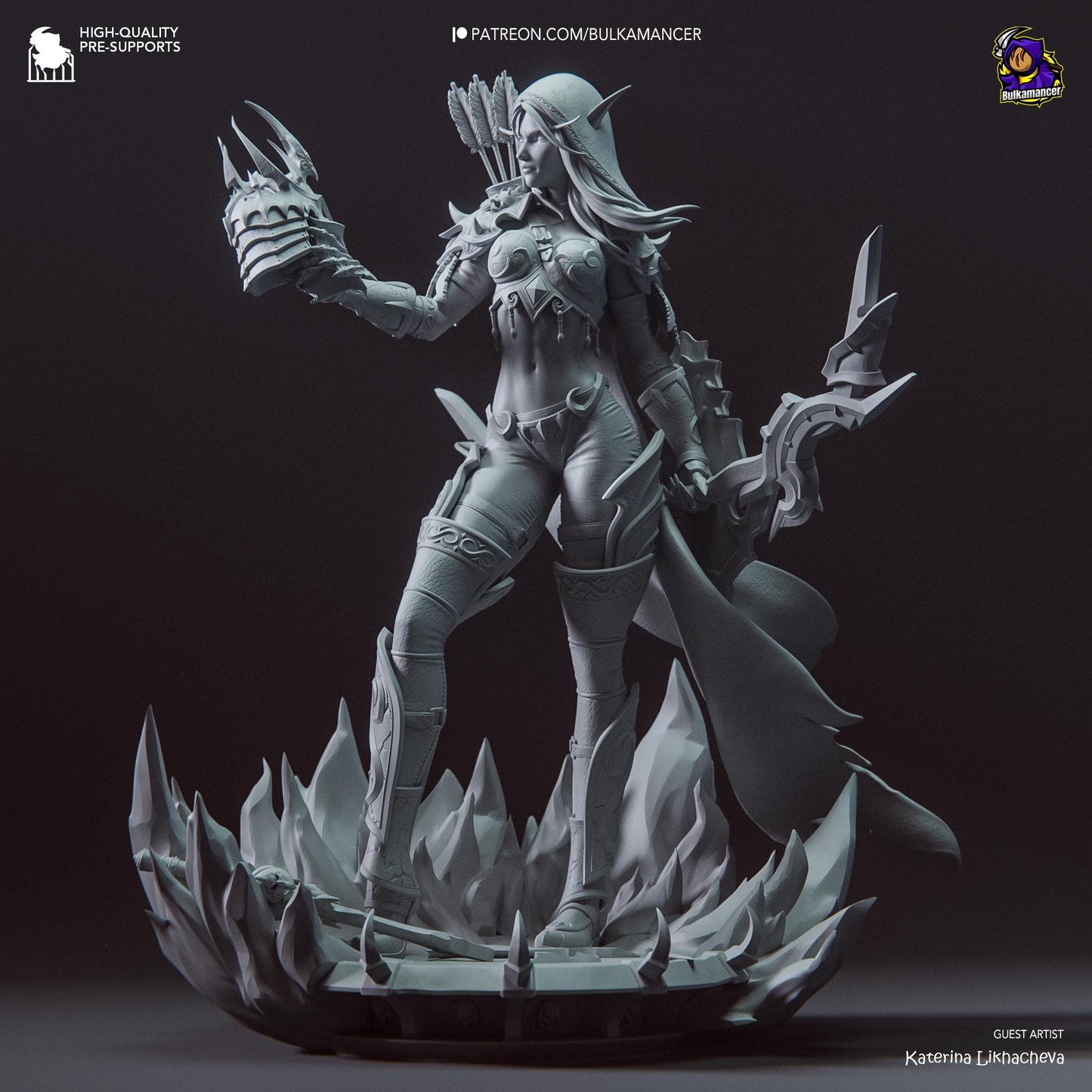 Banshee Queen | Resin Garage Kit Sculpture Anime Video Game Fan Art Statue | Bulkamancer Sculpts