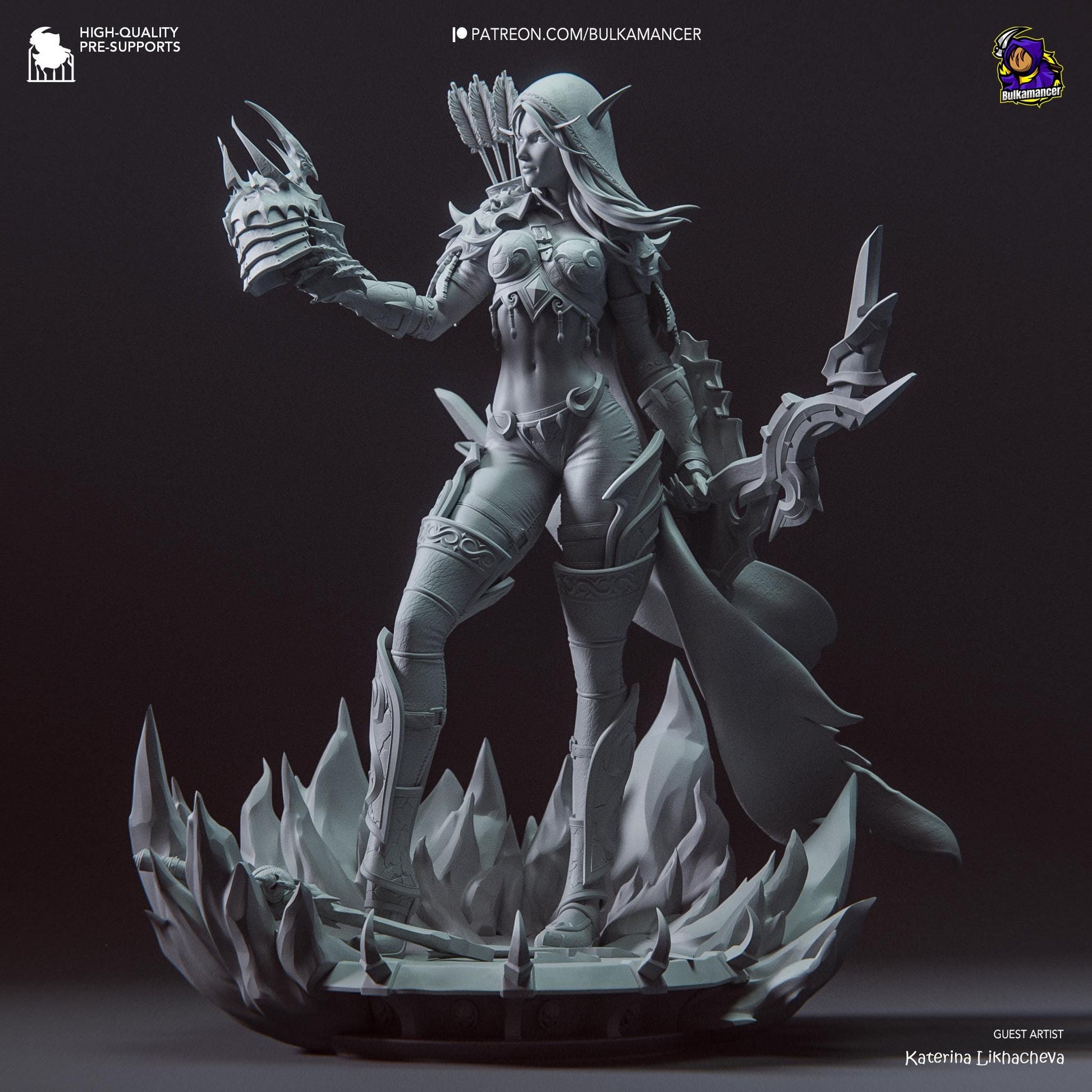 Banshee Queen | Resin Garage Kit Sculpture Anime Video Game Fan Art Statue | Bulkamancer Sculpts