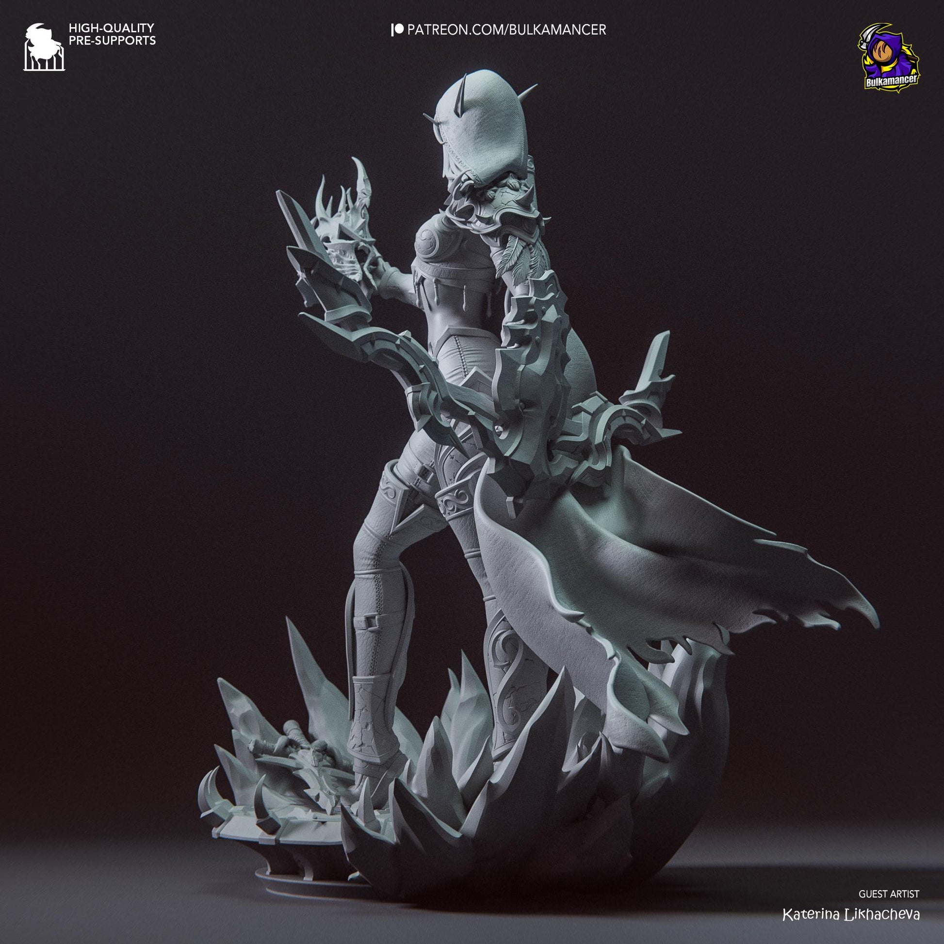 Banshee Queen | Resin Garage Kit Sculpture Anime Video Game Fan Art Statue | Bulkamancer Sculpts