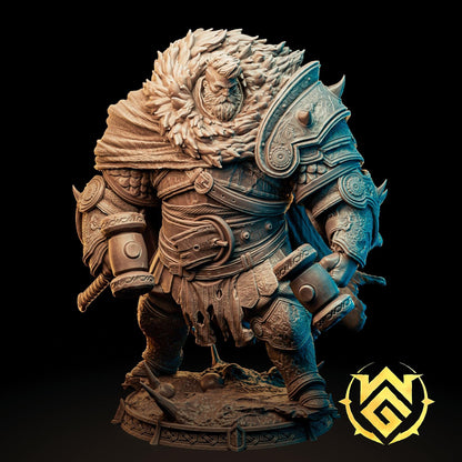 Hugo the Huge TTRPG D&D miniature by Tattles Told 3D, detailed figure of a large fantasy creature for tabletop gaming.
