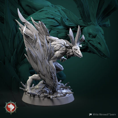Aarakocra Monster | TABLETOP SCALE | D&D TTRPG Miniature | White Werewolf Tavern