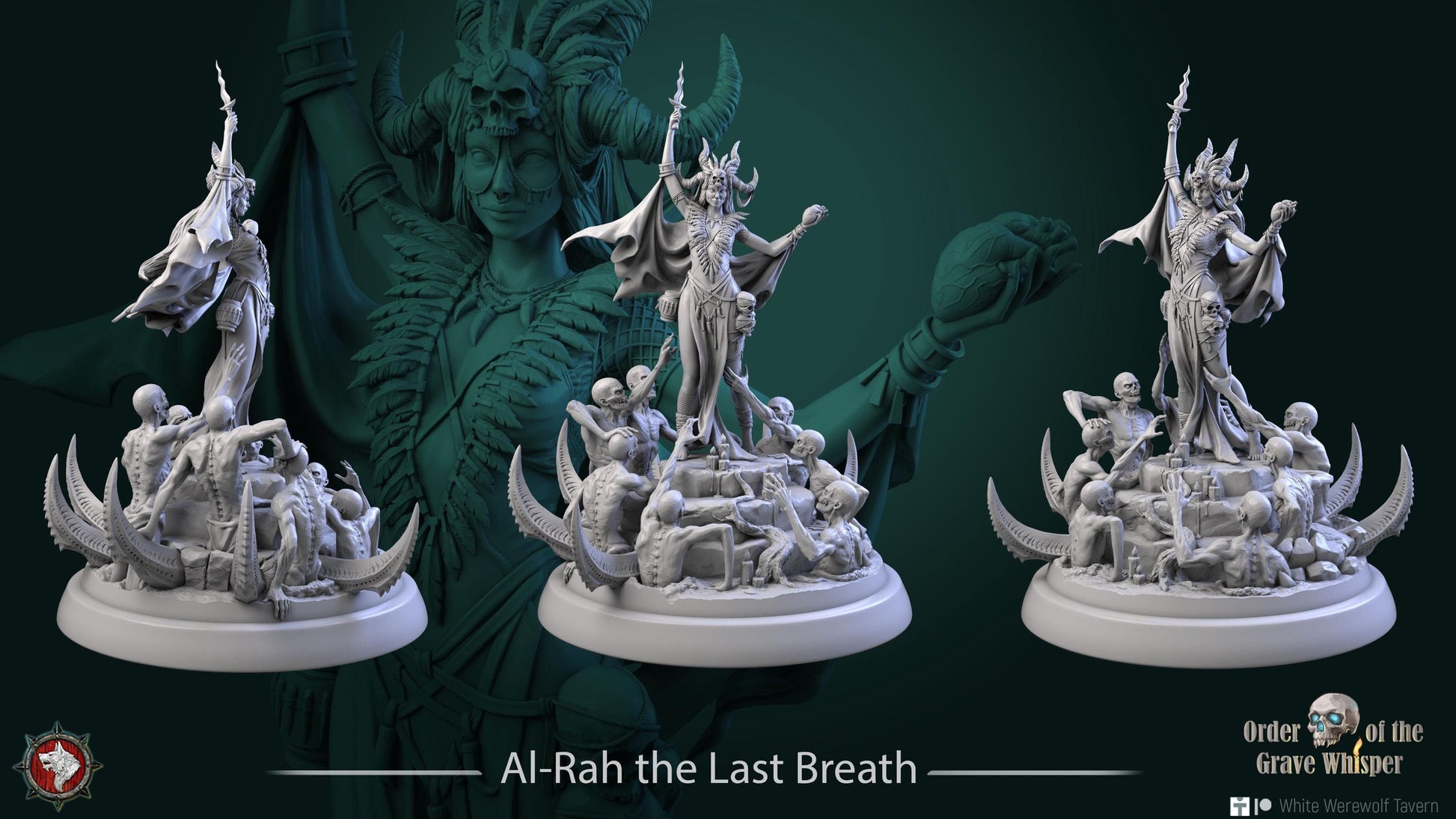 Al-Rah, the Last Breath | TABLETOP SCALE | TTRPG Miniature | White Werewolf Tavern | Unpainted, Unplated Resin 8k
