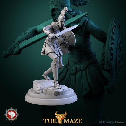 Amazons | TABLETOP SCALE | TTRPG Miniature | White Werewolf Tavern | Unpainted, Unplated Resin 8k
