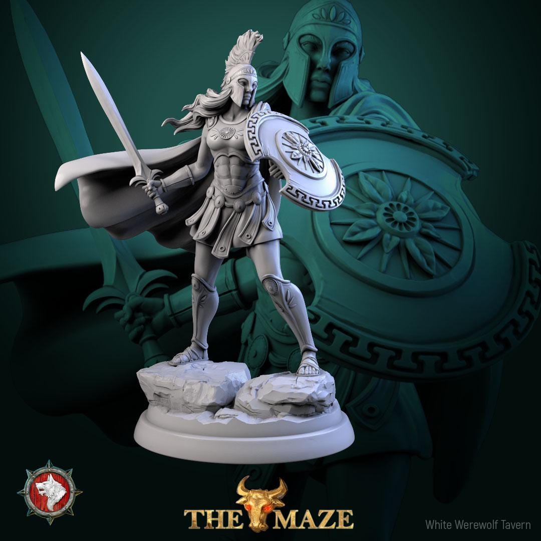Amazons | TABLETOP SCALE | TTRPG Miniature | White Werewolf Tavern | Unpainted, Unplated Resin 8k