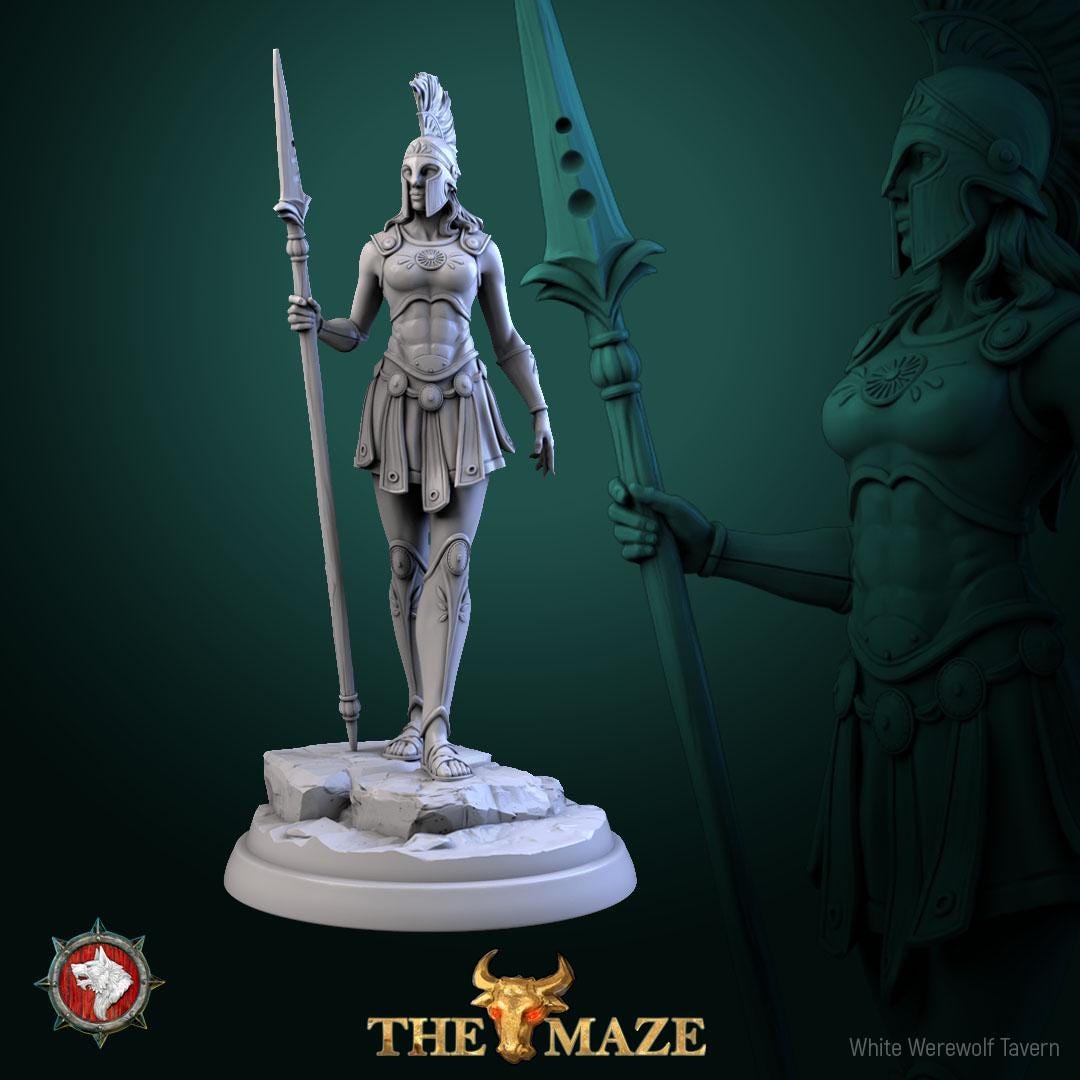 Amazons | TABLETOP SCALE | TTRPG Miniature | White Werewolf Tavern | Unpainted, Unplated Resin 8k