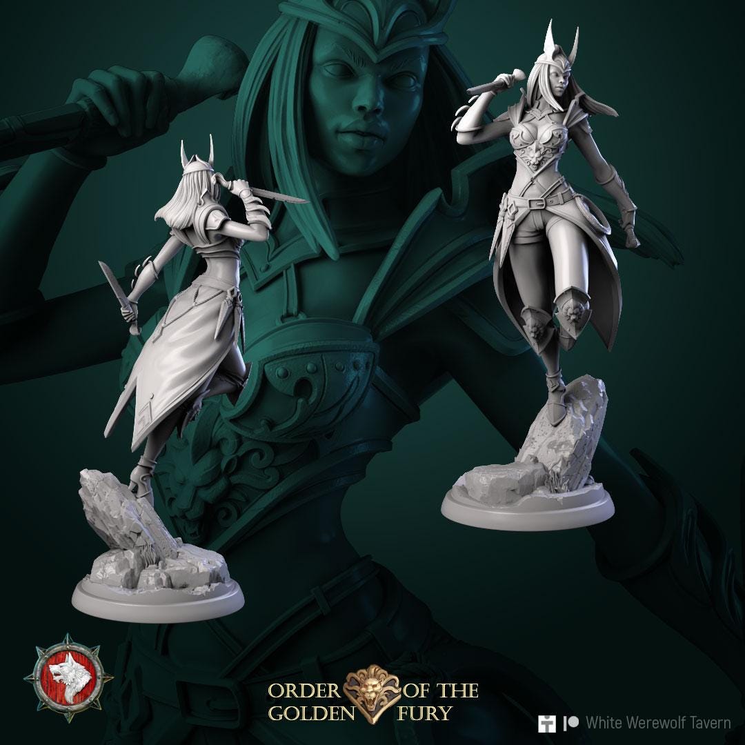 Assassin Narcissa | TABLETOP SCALE | TTRPG Miniature | White Werewolf Tavern | Unpainted, Unplated Resin 8k