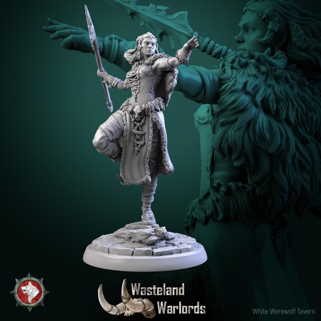 Barbarian Warlords, Females | TABLETOP SCALE | TTRPG Miniature | White Werewolf Tavern | Unpainted, Unplated Resin 8k