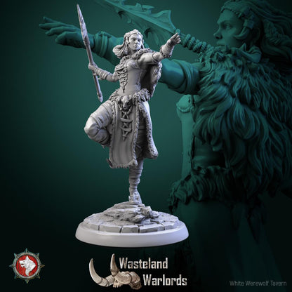 Barbarian Warlords, Females | TABLETOP SCALE | TTRPG Miniature | White Werewolf Tavern | Unpainted, Unplated Resin 8k