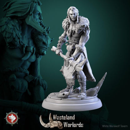 Barbarian Warlords, Males | TABLETOP SCALE | TTRPG Miniature | White Werewolf Tavern | Unpainted, Unplated Resin 8k