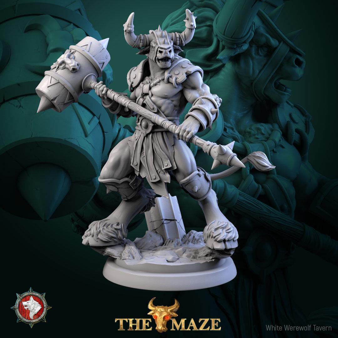 Beastman Chargers | TABLETOP SCALE | TTRPG Miniature | White Werewolf Tavern | Unpainted, Unplated Resin 8k