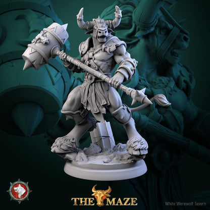 Beastman Chargers | TABLETOP SCALE | TTRPG Miniature | White Werewolf Tavern | Unpainted, Unplated Resin 8k