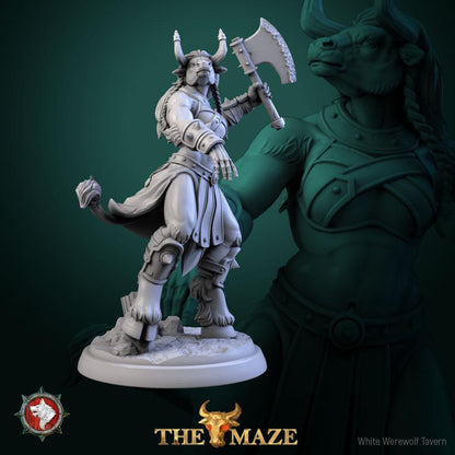Beastmen, Females | TABLETOP SCALE | TTRPG Miniature | White Werewolf Tavern | Unpainted, Unplated Resin 8k