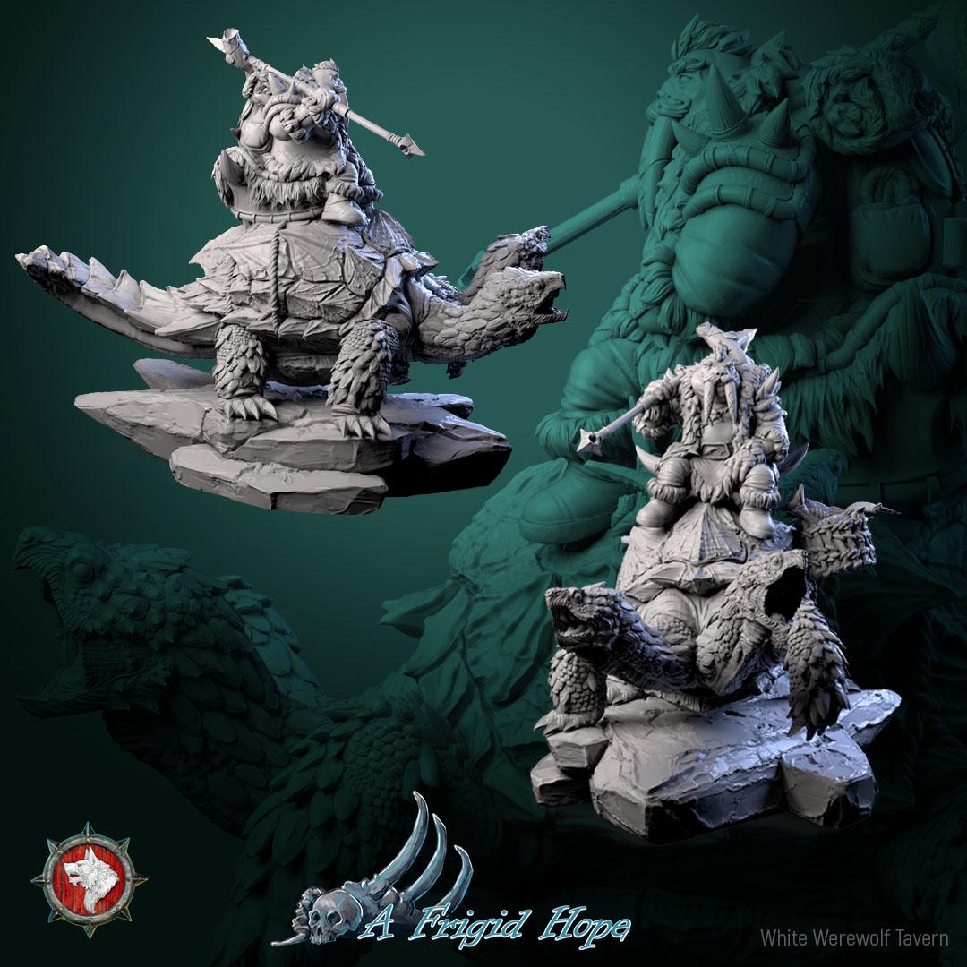 Bjorik, The Glacial Nomad | TABLETOP SCALE | D&D TTRPG Miniature | White Werewolf Tavern
