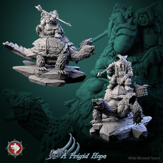 Bjorik, The Glacial Nomad | TABLETOP SCALE | D&D TTRPG Miniature | White Werewolf Tavern