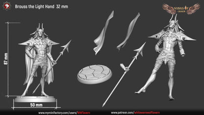 Brouss the Light Hand | TABLETOP SCALE | TTRPG Miniature | White Werewolf Tavern | Unpainted, Unplated Resin 8k