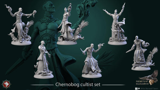 Chernobog Cultists | TABLETOP SCALE | TTRPG Miniature | White Werewolf Tavern