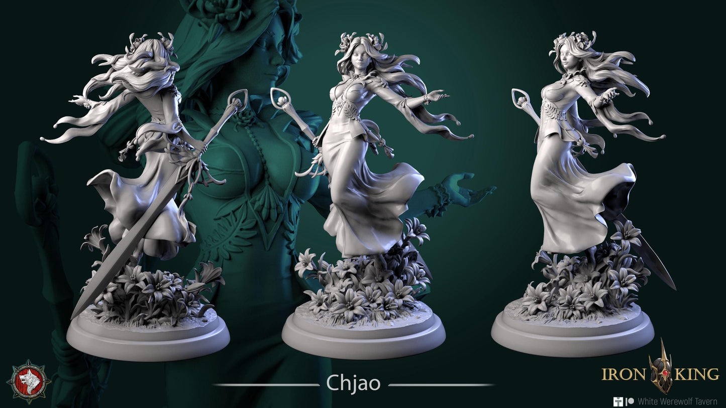 Chjao | TTRPG D&D Miniature | White Werewolf Tavern
