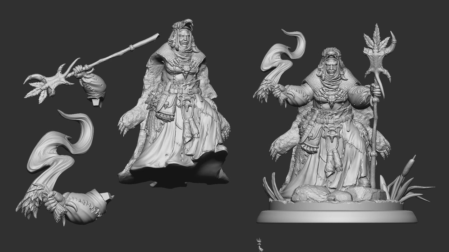 Cloo Seeing the Twilight | TABLETOP SCALE | TTRPG Miniature | White Werewolf Tavern | Unpainted, Unplated Resin 8k