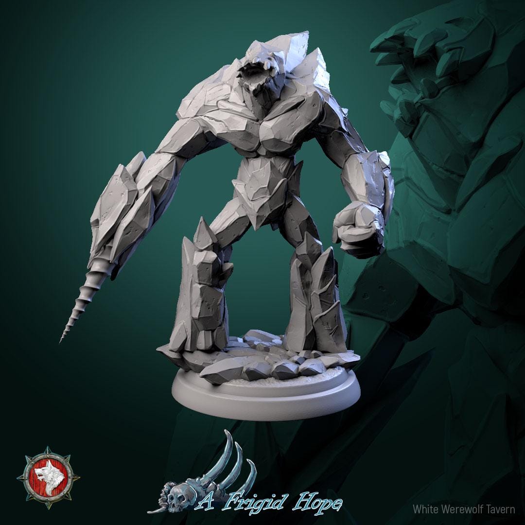 Crysalith Guardians | TABLETOP SCALE | TTRPG Miniature | White Werewolf Tavern | Unpainted, Unplated Resin 8k