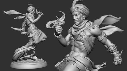 David the Fire Thief | TABLETOP SCALE | TTRPG Miniature | White Werewolf Tavern | Unpainted, Unplated Resin 8k