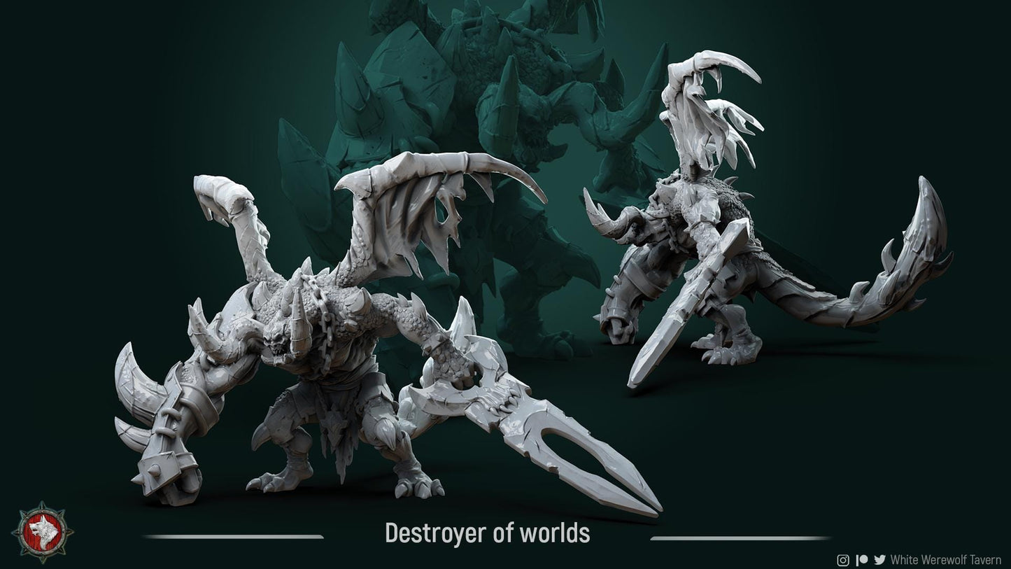 Destroyer of Worlds | TABLETOP SCALE | TTRPG D&D Miniature | White Werewolf Tavern
