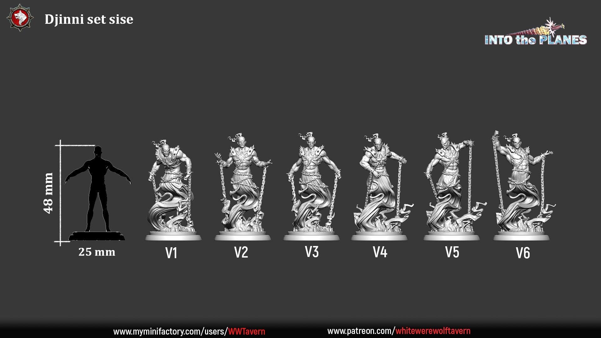 Djinni | TABLETOP SCALE | TTRPG D&D Miniature | White Werewolf Tavern