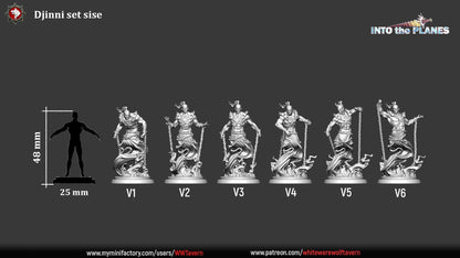 Djinni | TABLETOP SCALE | TTRPG D&D Miniature | White Werewolf Tavern