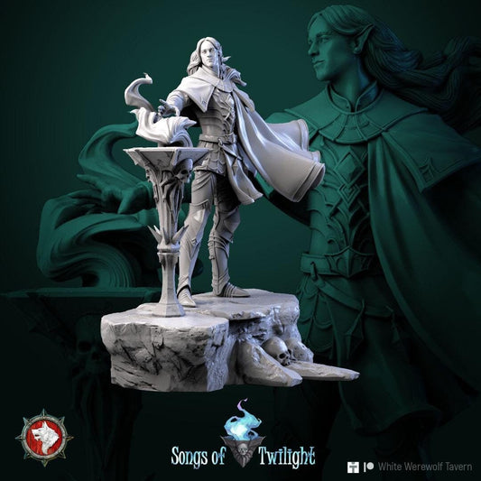 Drow Warlord | TTRPG D&D Miniature | White Werewolf Tavern