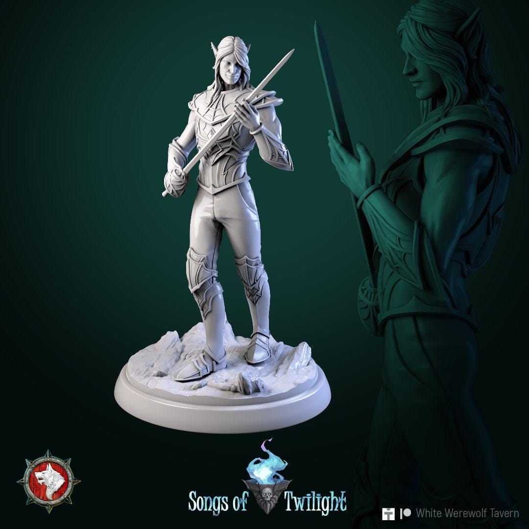 Drow Warriors | TABLETOP SCALE | TTRPG Miniature | White Werewolf Tavern