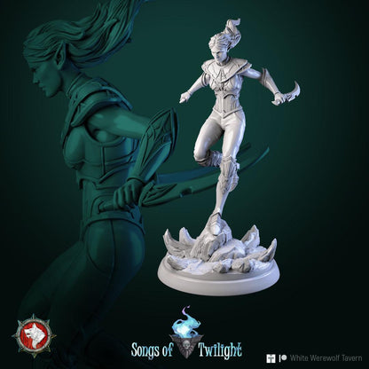 Drow Warriors, Females | TABLETOP SCALE | TTRPG Miniature | White Werewolf Tavern