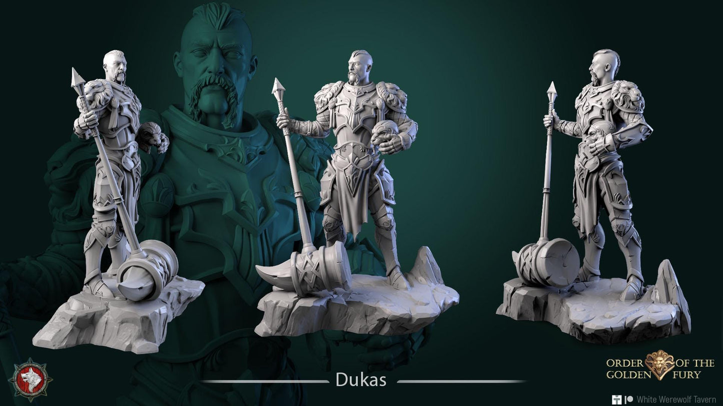 Dukas | TTRPG D&D Miniature | White Werewolf Tavern