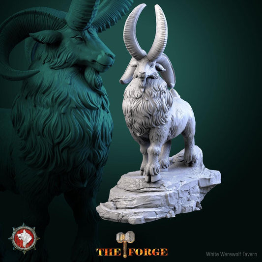 Dwarven Goats | TABLETOP SCALE | TTRPG Miniature | White Werewolf Tavern