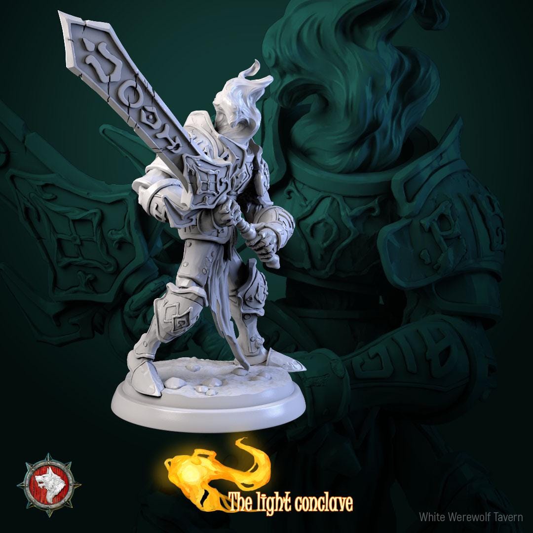 Elemental Armors | TABLETOP SCALE | TTRPG Miniature | White Werewolf Tavern