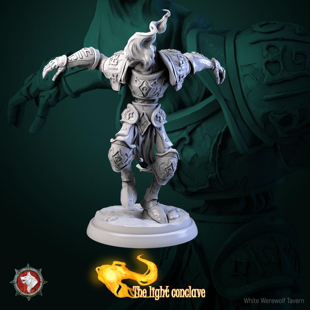 Elemental Armors | TABLETOP SCALE | TTRPG Miniature | White Werewolf Tavern