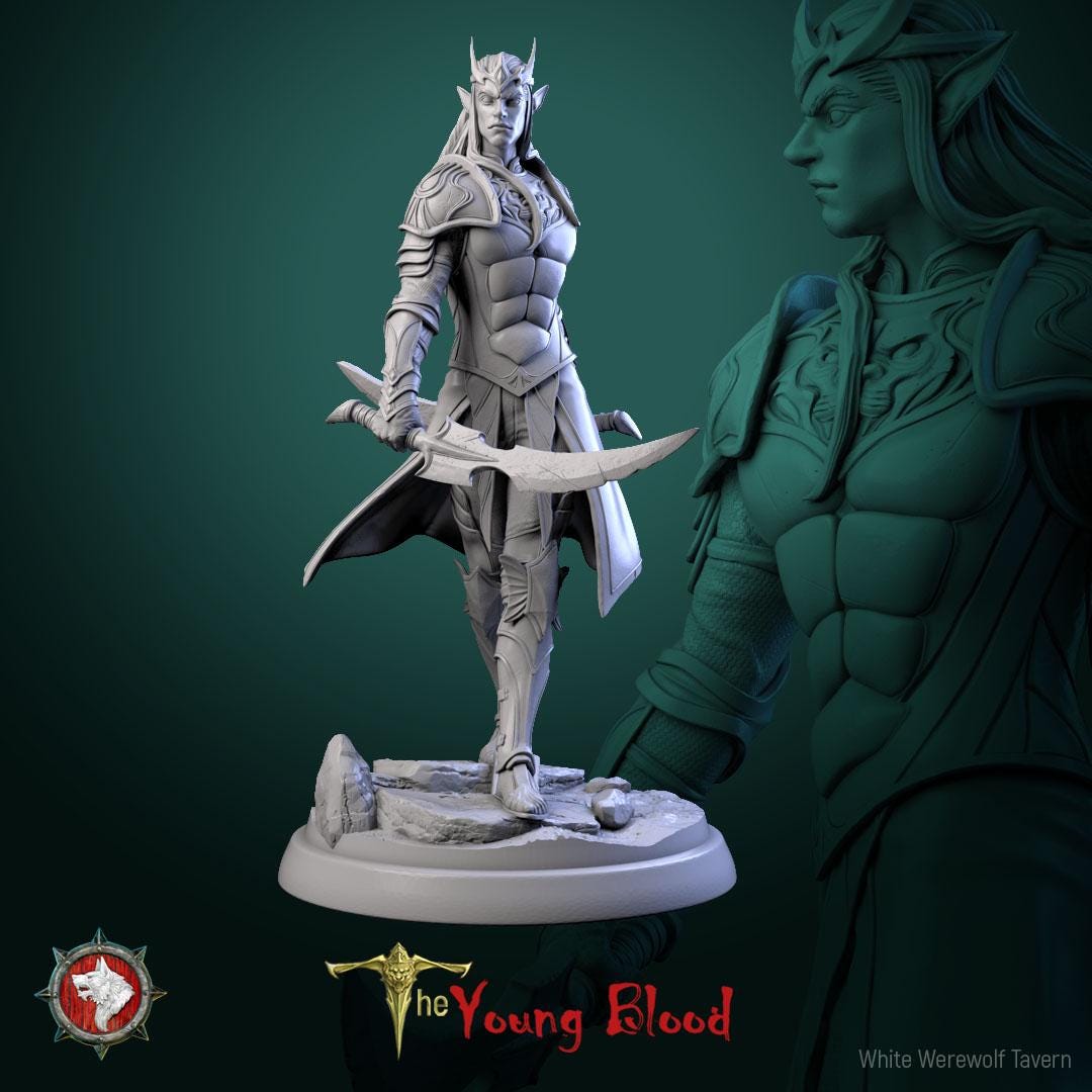 Elven Warriors | TABLETOP SCALE | TTRPG Miniature | White Werewolf Tavern