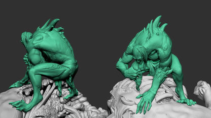 Flasher Diorama | TABLETOP SCALE | D&D TTRPG Miniature | White Werewolf Tavern