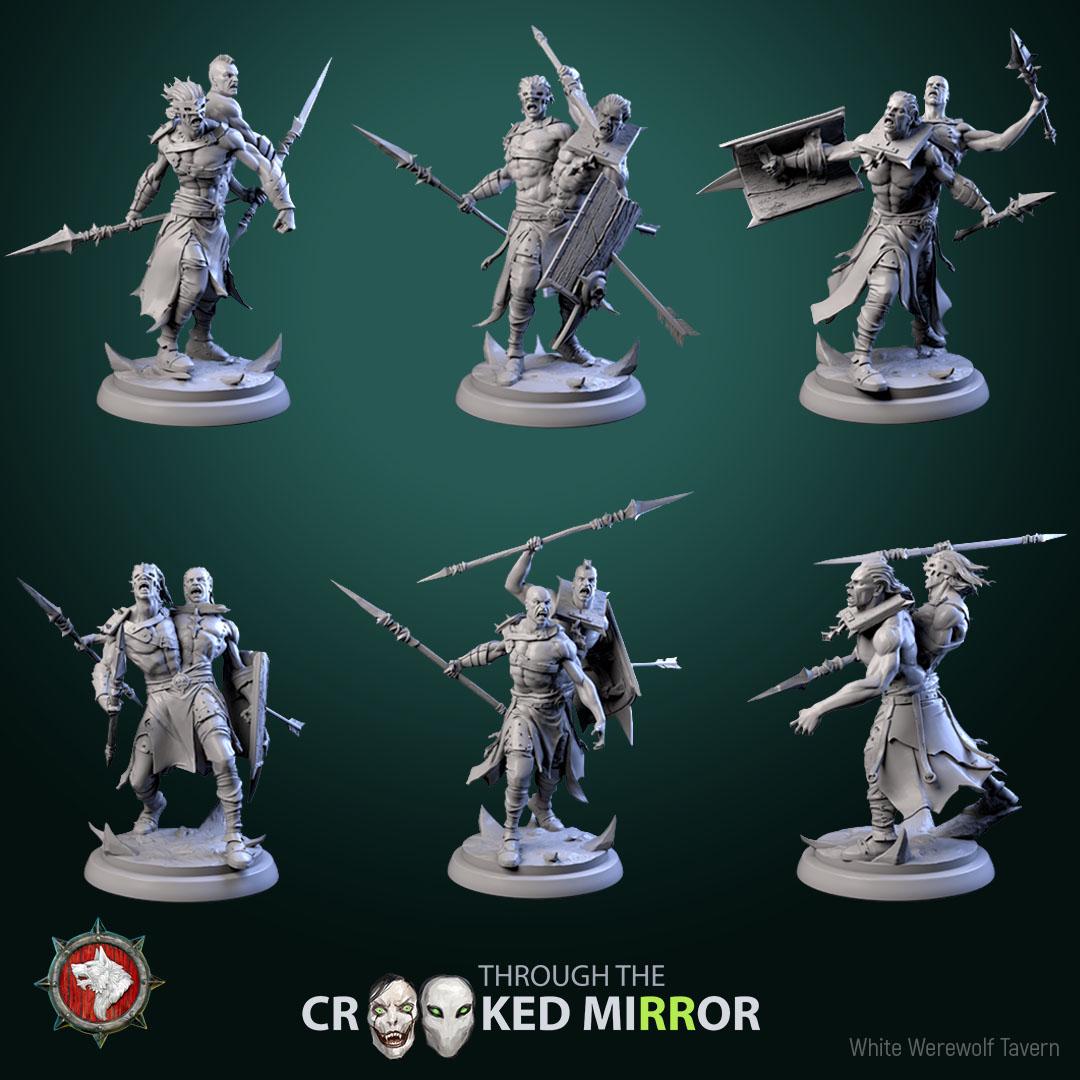 Fleshbound Sentinels | TABLETOP SCALE | TTRPG D&D Miniature | White Werewolf Tavern