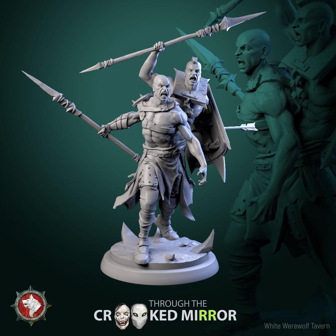 Fleshbound Sentinels | TABLETOP SCALE | TTRPG D&D Miniature | White Werewolf Tavern