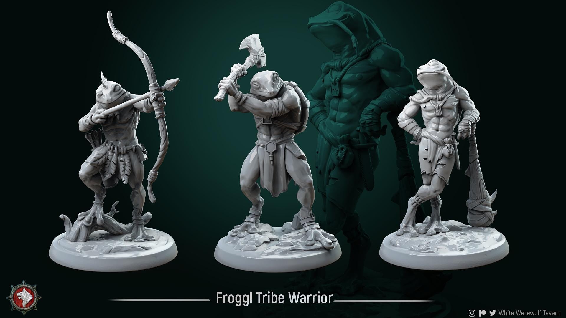 Froggl Tribe | TABLETOP SCALE | TTRPG Miniature | White Werewolf Tavern